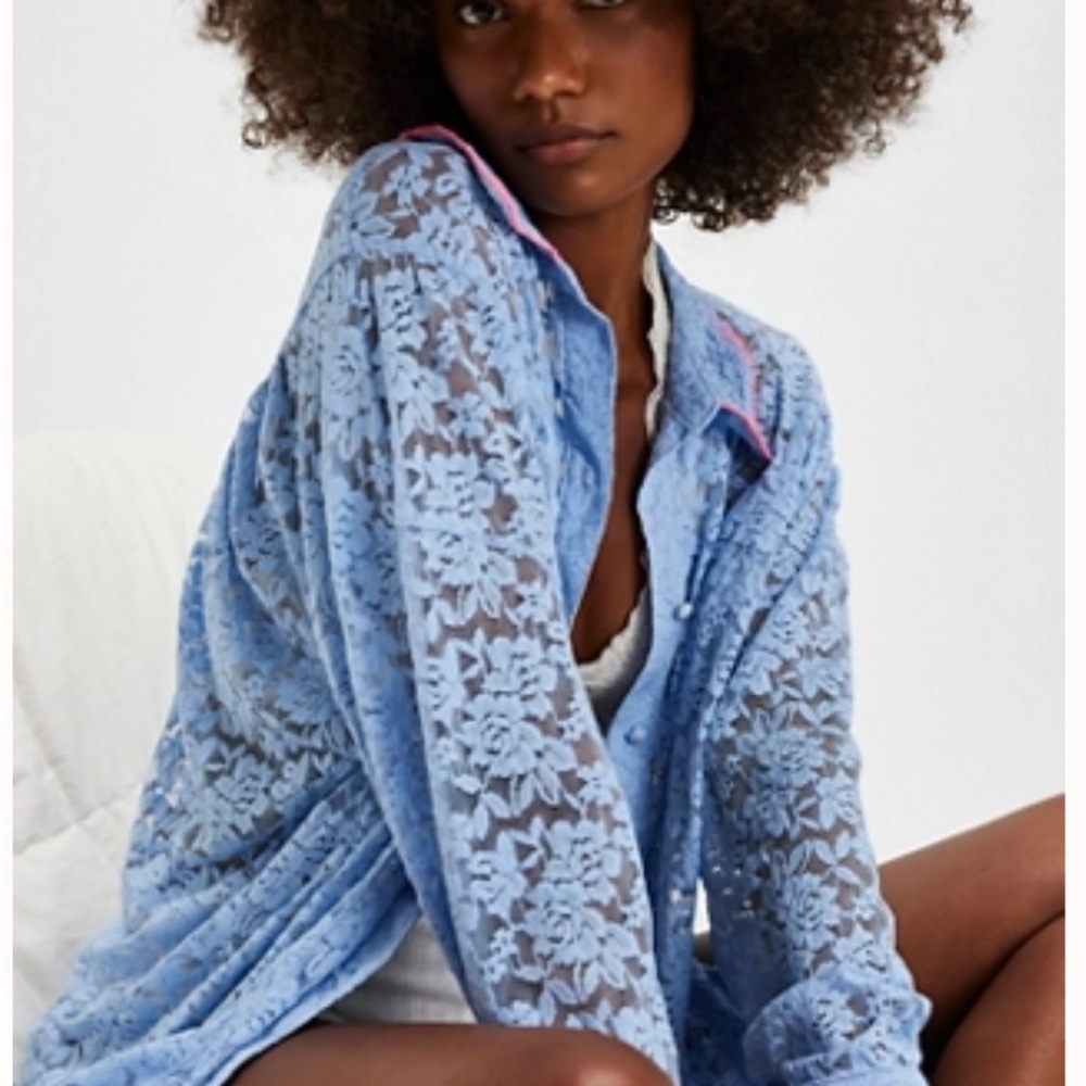 free people all day lace house top NWT size S
